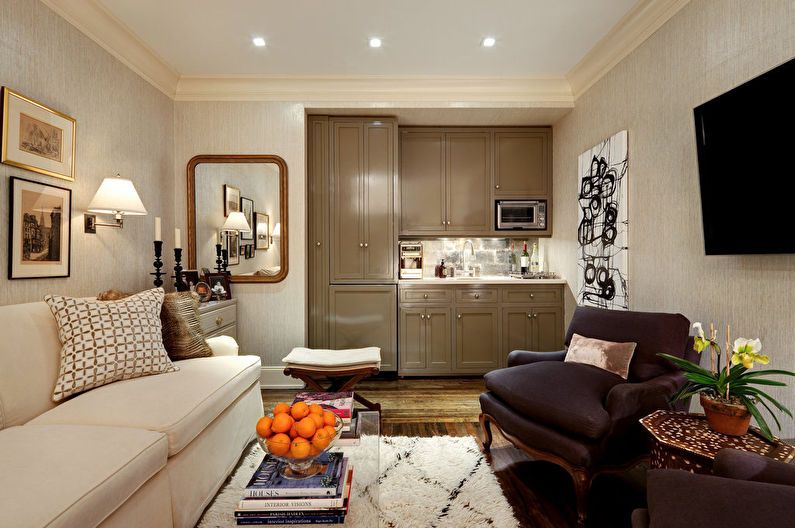 Interior design of a studio apartment - photo