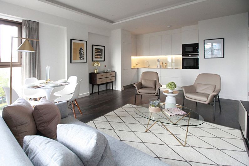 Interior design of a studio apartment - photo