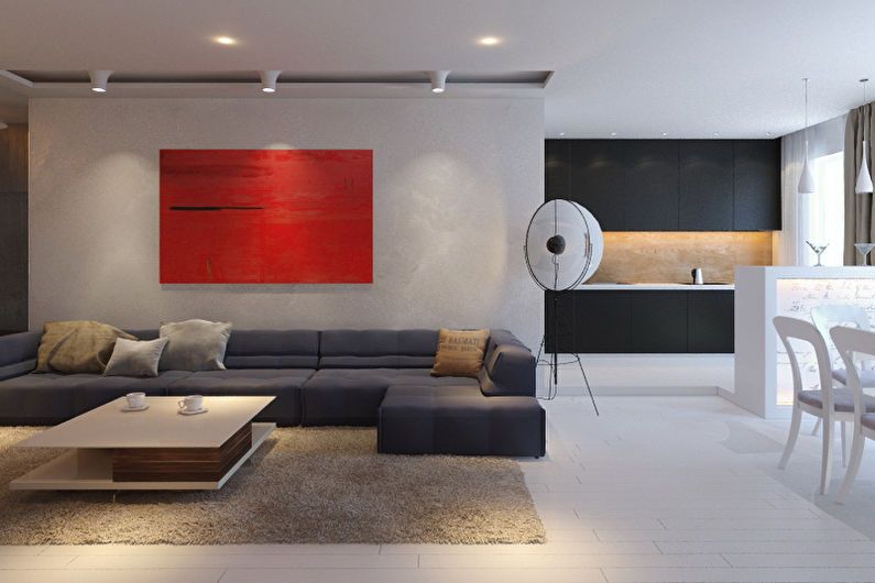 Interior design of a studio apartment - photo