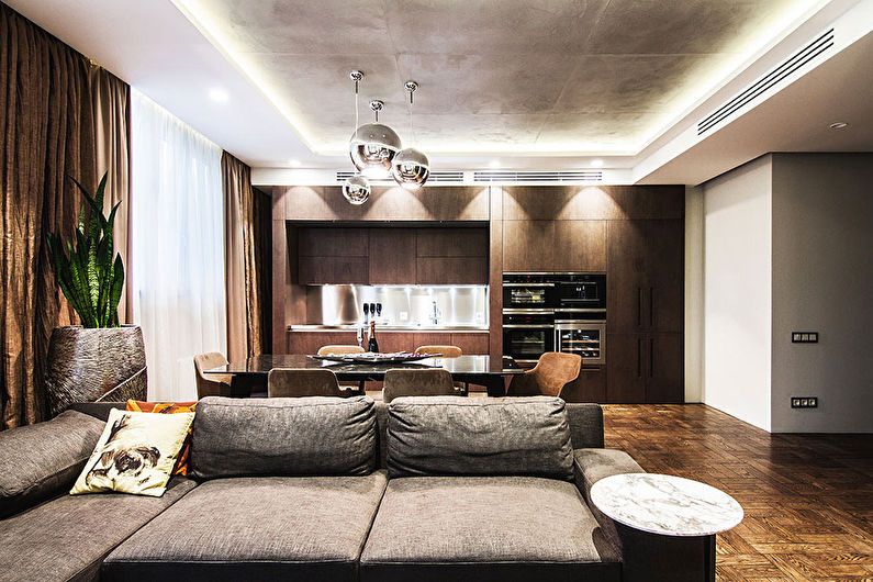 Interior design of a studio apartment - photo
