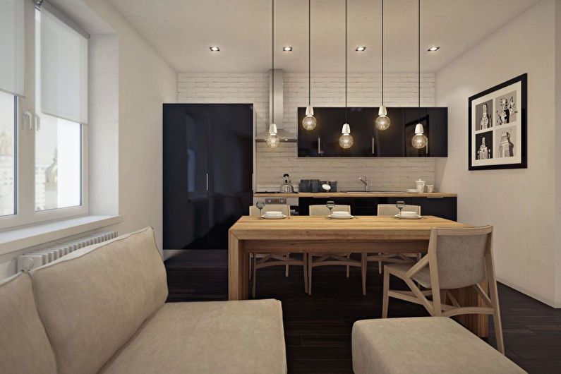 Interior design of a studio apartment - photo