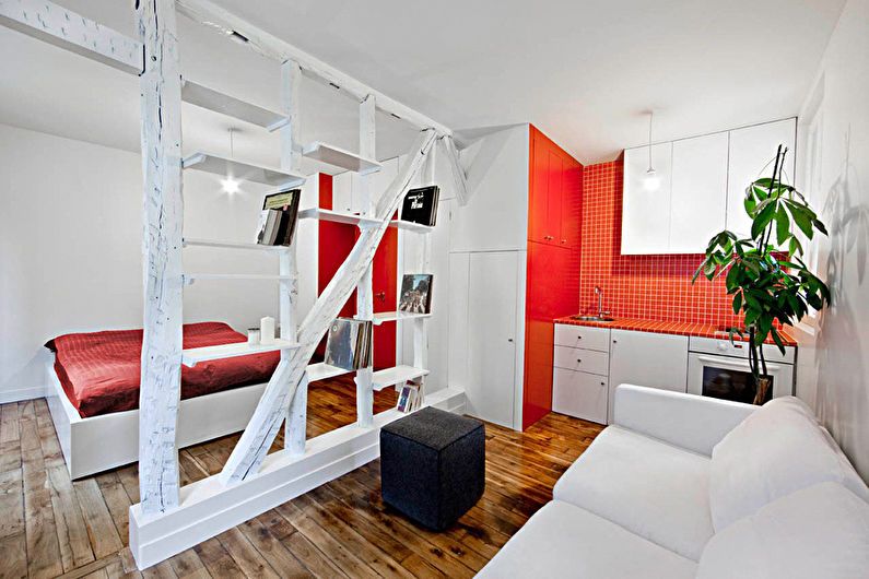 Interior design of a studio apartment - photo