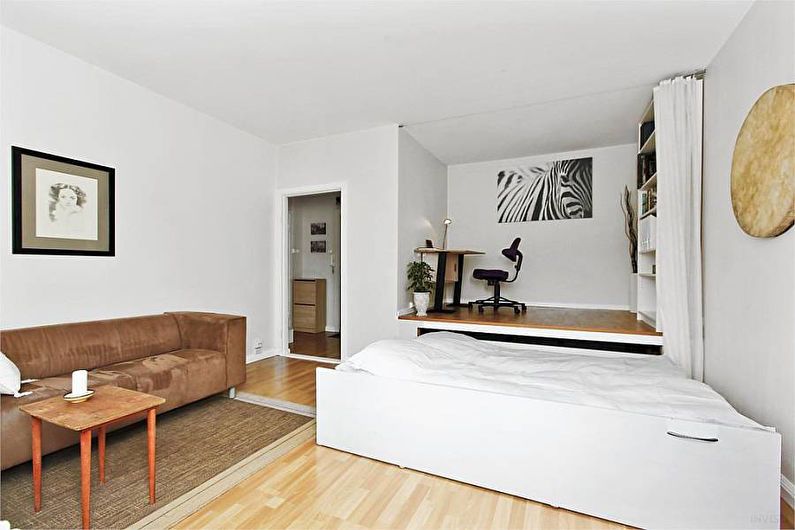 Interior design of a studio apartment - photo