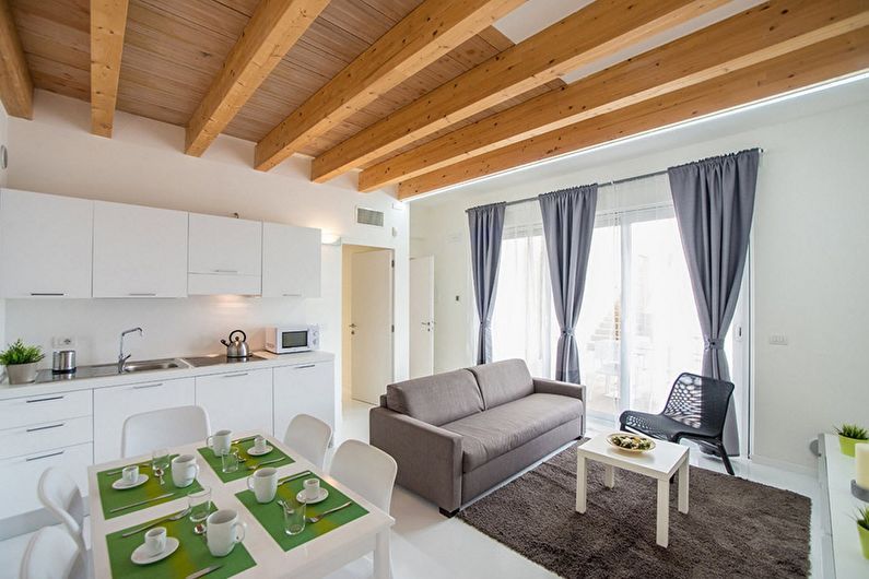 Interior design of a studio apartment - photo