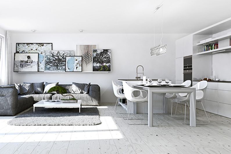 Interior design of a studio apartment - photo