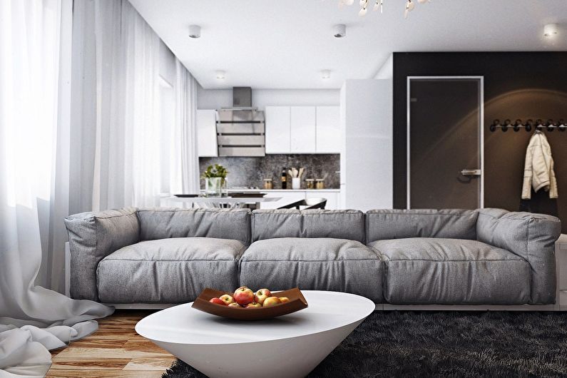 Interior design of a studio apartment - photo