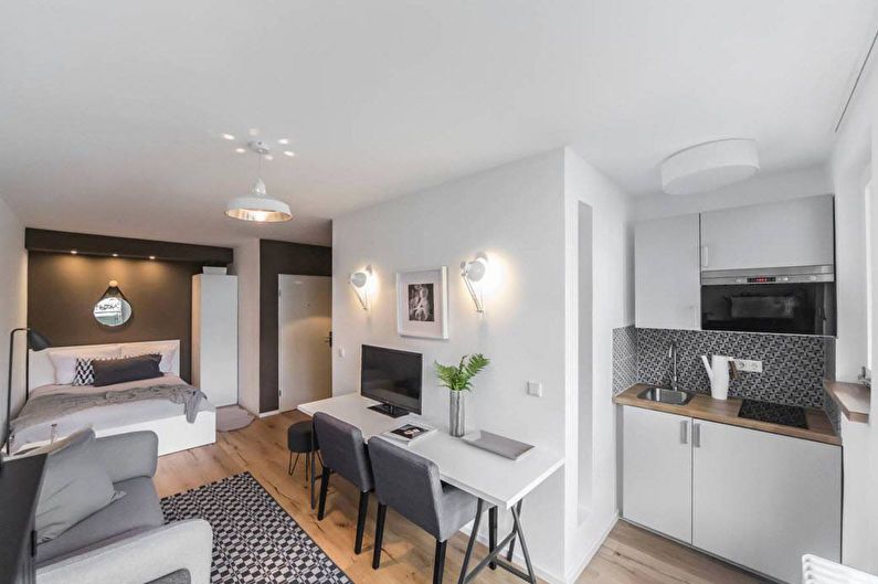 Interior design of a studio apartment - photo