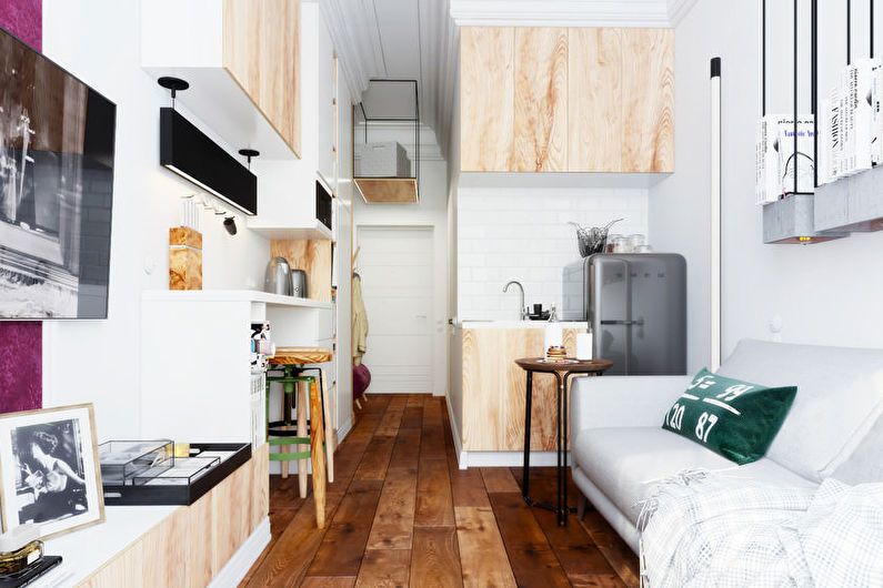 Interior design of a studio apartment - photo