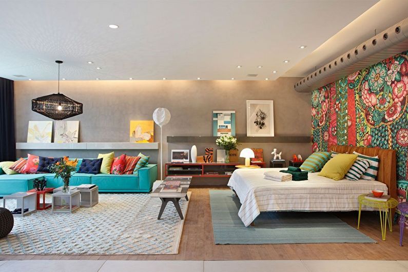 Interior design of a studio apartment - photo