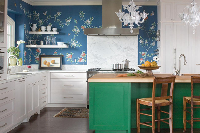 Decoración de paredes en la cocina - Papel pintado