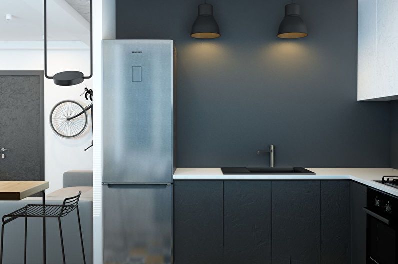 Kitchen design 6 sq.m. minimalist style