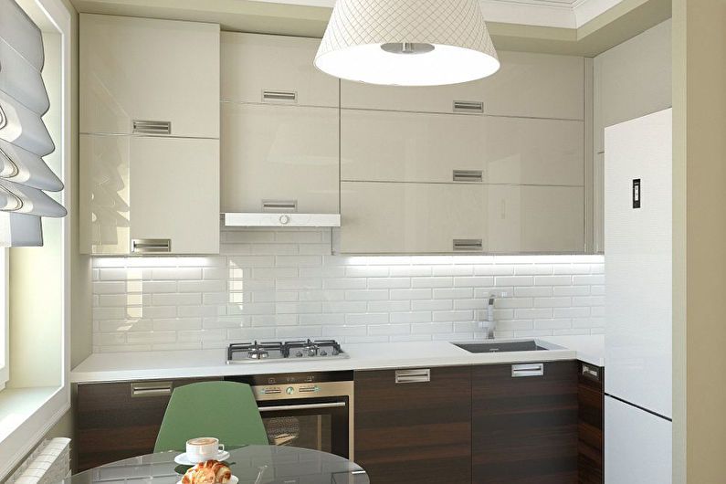 Kitchen design 6 sq.m. minimalist style