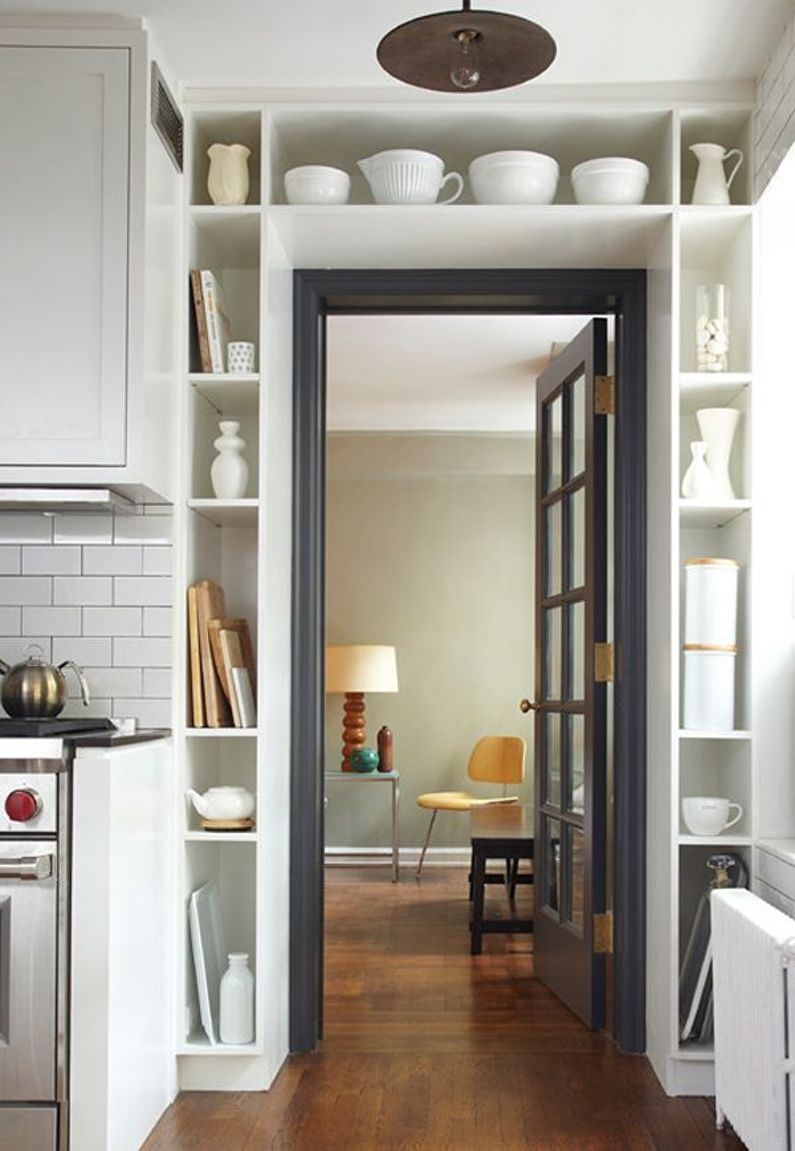 Kitchen design 6 sq.m. - decor and textiles