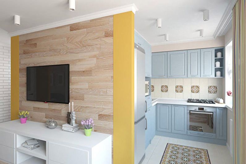 Kitchen design 6 sq.m. in Khrushchev