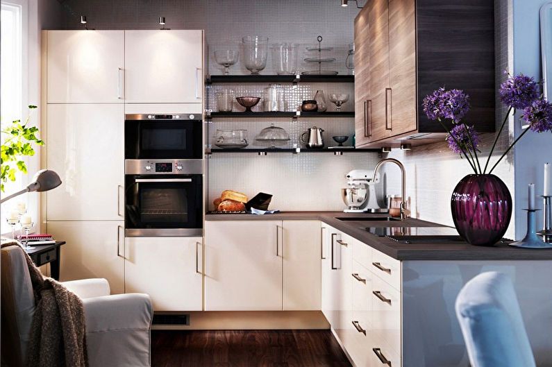 Kitchen interior design 6 sq.m. - Photo