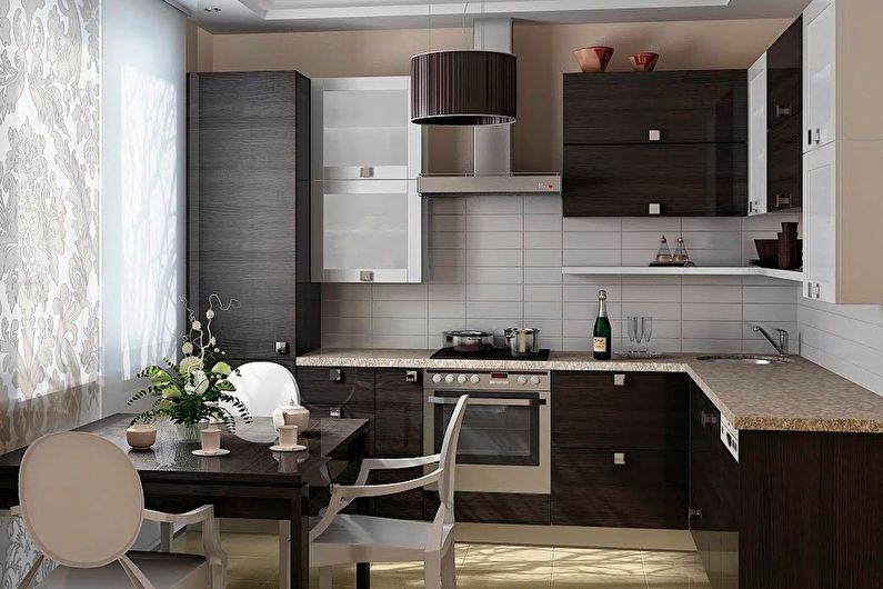 Kitchen interior design 6 sq.m. - Photo