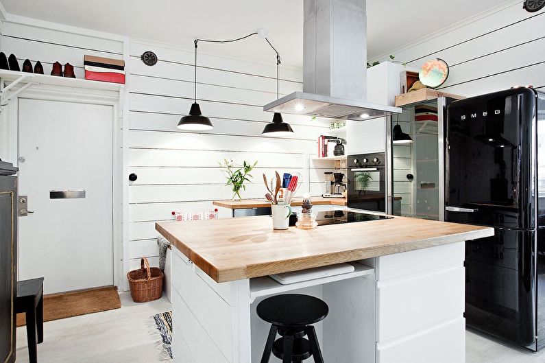 Kitchen interior design 6 sq.m. - Photo