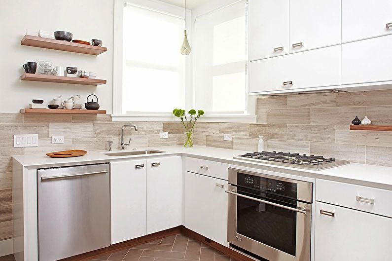 Kitchen interior design 6 sq.m. - Photo