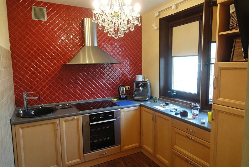 Kitchen interior design 6 sq.m. - Photo