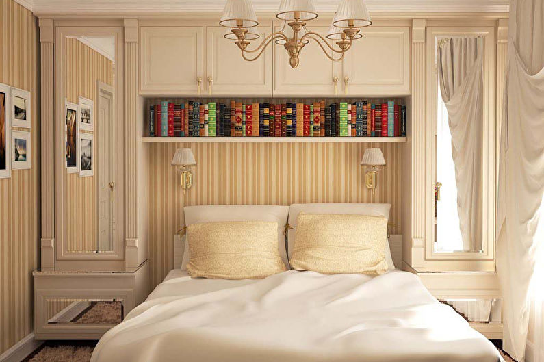 Bedroom design 12 sq.m. in classic style