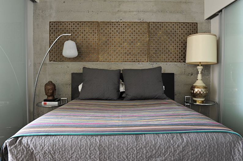 Bedroom design 12 sq.m. loft style