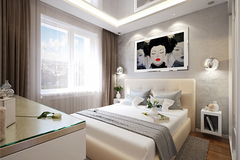 Bedroom design 12 sq.m. - how to arrange furniture