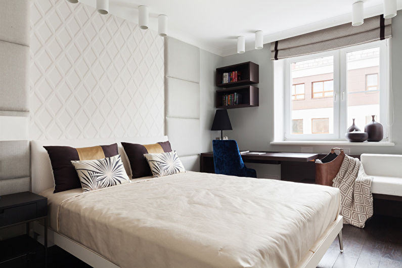 The interior design of the bedroom is 12 sq.m. - Photo