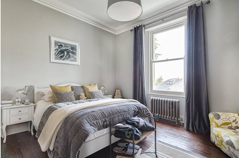 The interior design of the bedroom is 12 sq.m. - Photo