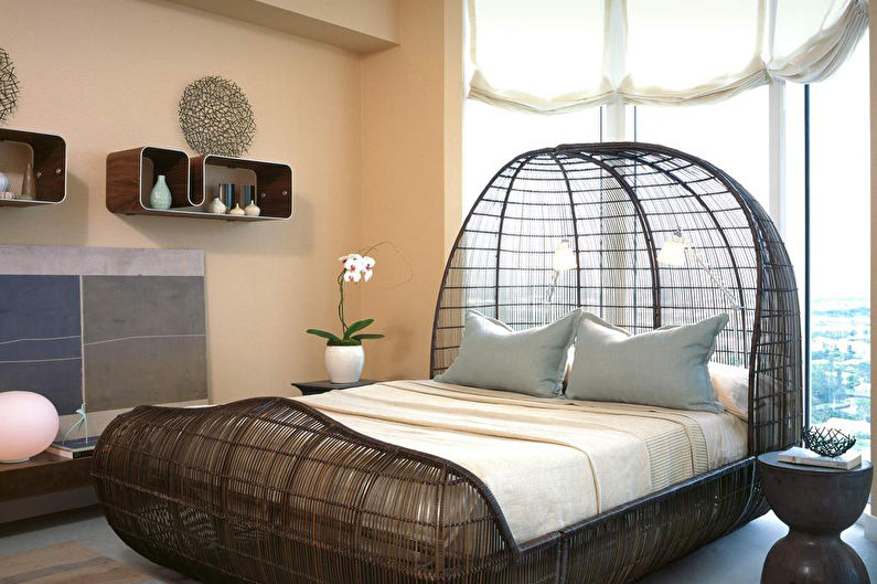 The interior design of the bedroom is 12 sq.m. - Photo