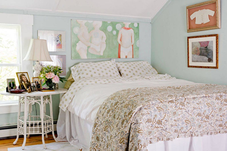 The interior design of the bedroom is 12 sq.m. - Photo