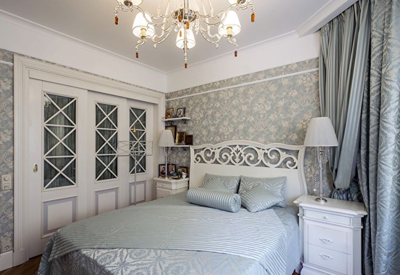 The interior design of the bedroom is 12 sq.m. - Photo