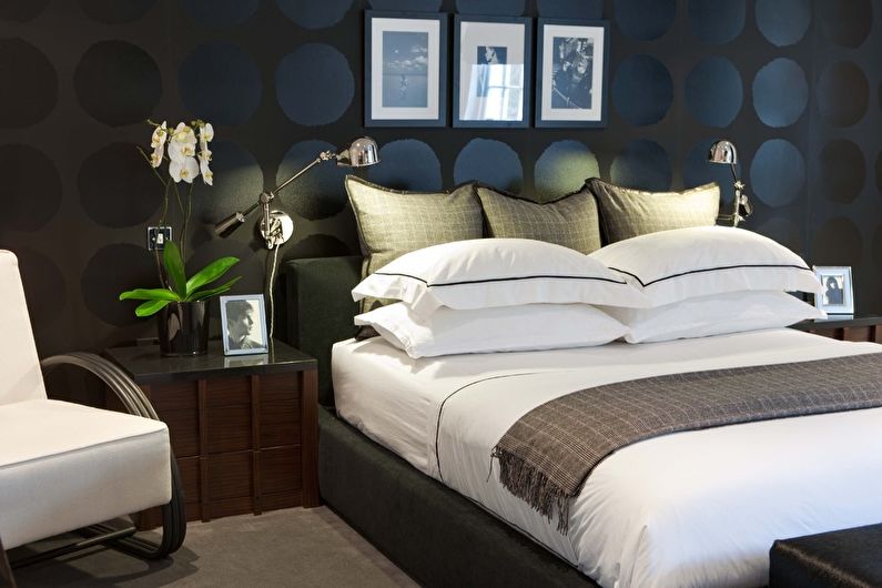 The interior design of the bedroom is 12 sq.m. - Photo
