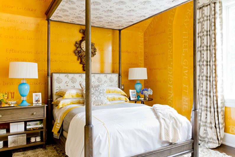 The interior design of the bedroom is 12 sq.m. - Photo