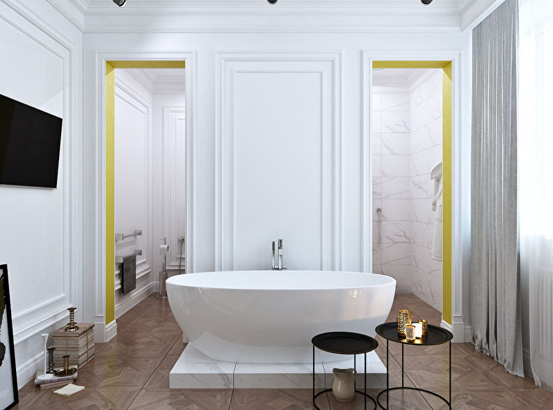 Yellow Stripe Bathroom