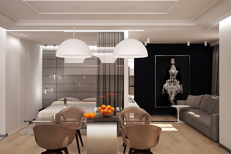 Design project of a one-room apartment