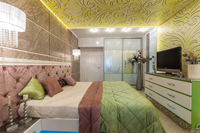 The interior of the bedroom is 19 sq.m.