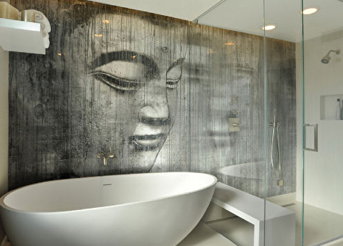 Wall decoration in the bathroom: 10 best materials