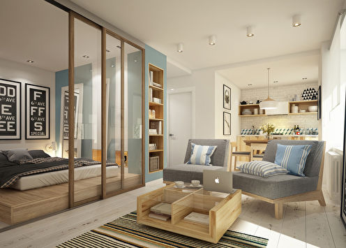 Studio apartment 40 sq.m.