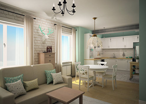 Two-room apartment in Scandinavian style