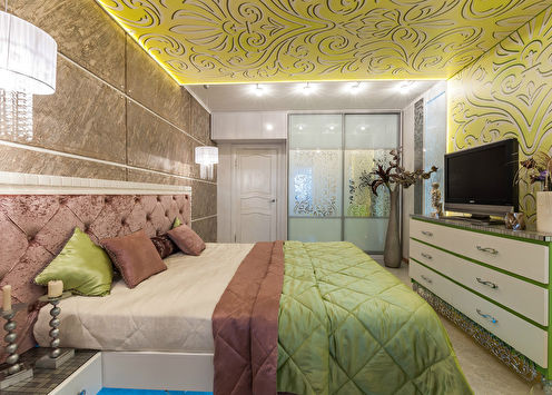 The interior of the bedroom is 19 sq.m.