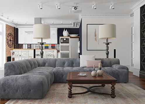 Design of a one-room apartment (105 photos)