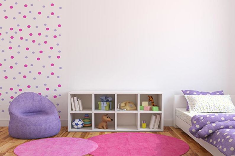 Combination of wallpapers in the children's room - photo