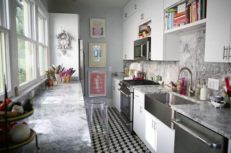Narrow Kitchen Design Features