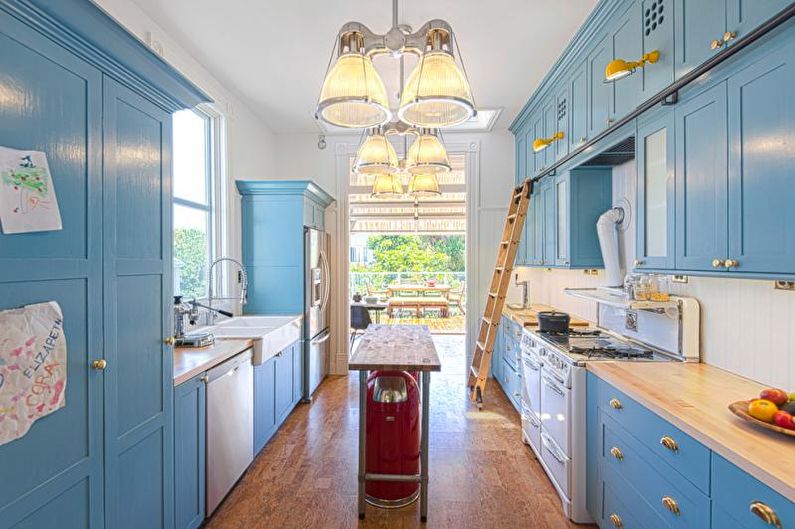 Narrow Kitchen Design Features