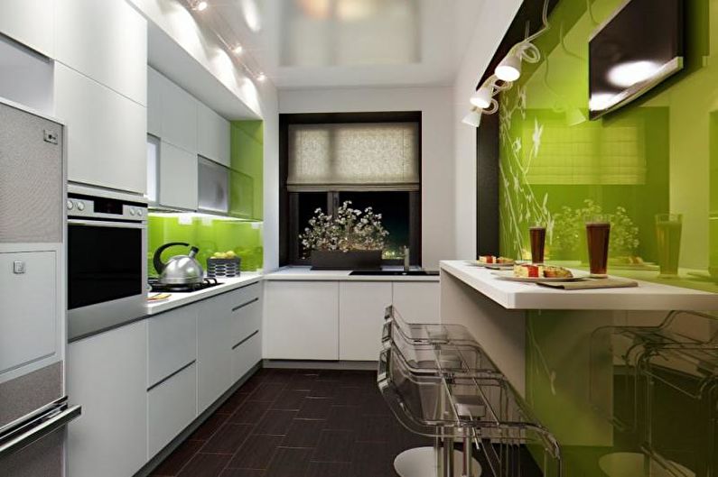 Narrow kitchen in a modern style - Interior Design