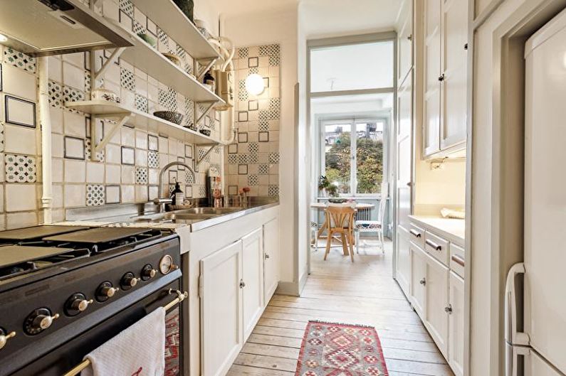Narrow Scandinavian style kitchen - Interior Design