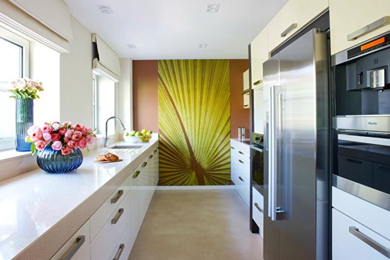 Narrow Kitchen Design - Ceiling Finish