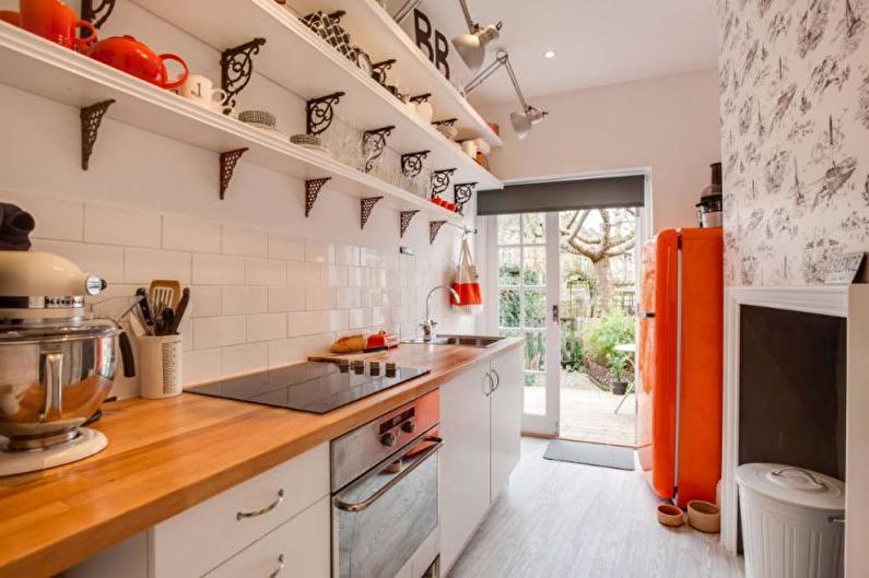 Narrow Kitchen Design - Furniture