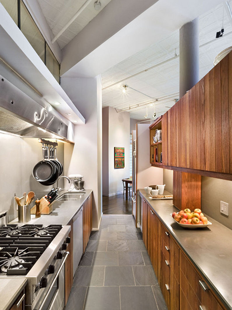Narrow Kitchen Design - Furniture