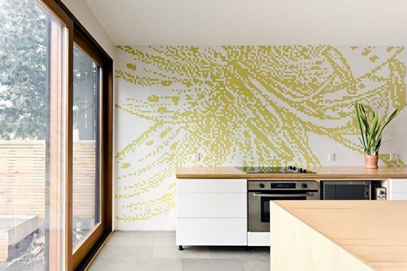 Photo wallpaper on the kitchen - Background wallpaper